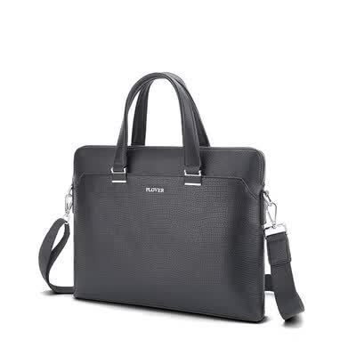 啄木鸟 PLOVER商务手提包文件包前卫公文包 GDGWB045-5A 黑色 38*5.5*30CM 