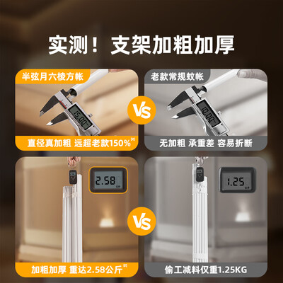 半弦月A类防摔蚊帐1.8×2米是否值得入手（半弦月蚊帐属于什么档次）