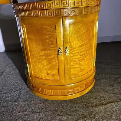 红木家具和金丝楠木家具哪个好（红善金丝楠木旋转酒柜红酒柜好不好）-图片2