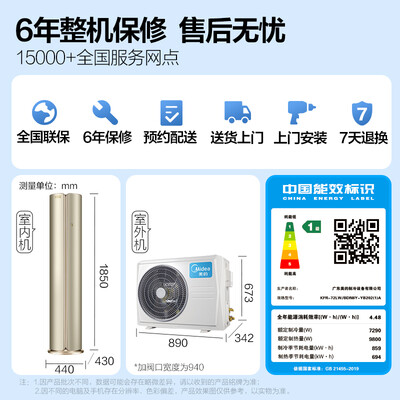 美的KFR-72LW/BDN8Y-YB202(1)A空调柜机到底怎么样，六大优势你知道吗？