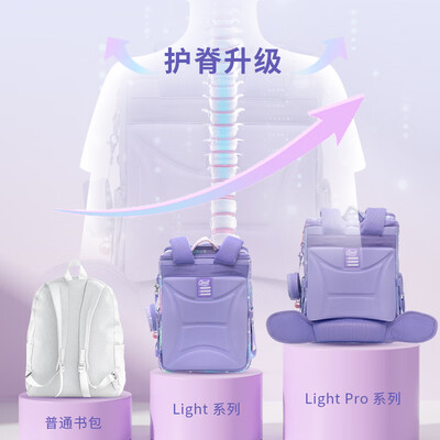 Gmt for kids 星云紫 护脊书包 1-4年级是否值得入手(护脊书包哪款好)