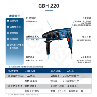 博世冲击电钻20 24 26区别（BOSCH GBH2-28DFV220插电冲击钻电锤质量如何）-图片4