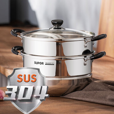 苏泊尔（SUPOR） 好帮手不锈钢双层复底复底蒸锅 SZ28B5 28cm