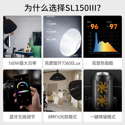 神牛补光灯120 260哪个好（神牛SL150W三代直播补光灯摄影补光灯好不好）-图片4