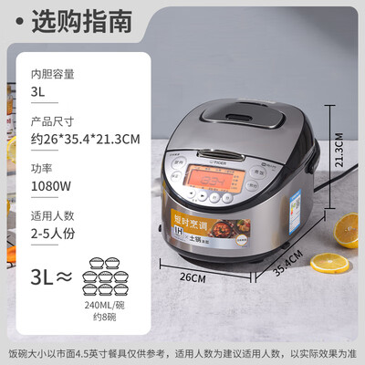 虎牌 JKT-D10C 3L IH电饭煲 黑色好不好（虎牌电饭煲怎么预约煮饭）-图片4