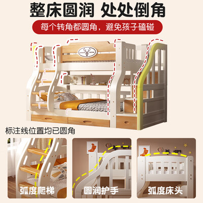 聚福财儿童床 双层实木上下铺 柜梯款质量如何（聚福财儿童床怎么样）-图片2