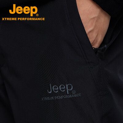 Jeep 3071男士冲锋裤 防风加绒 品牌黑 4XL怎么样(jeep冲锋衣质量怎么样)