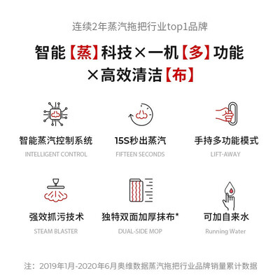 shark 鲨客 蒸汽除菌拖把T8 Lite