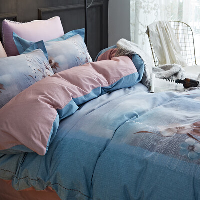 恒源祥 那年花开生态磨毛四件套 TBK2025  被套200*230cm