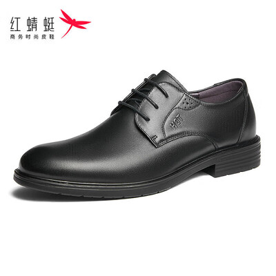 红蜻蜓商务休闲皮鞋WTA73761黑色44男士商务鞋质量烂不烂（红蜻蜓男士皮鞋怎么样）-图片3
