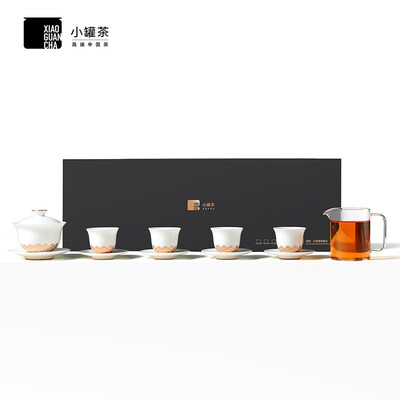 小罐茶 浩影·白瓷盖碗套组 盖碗(160ml)*1公道杯(230ml)*1 品茗杯(50ml)4