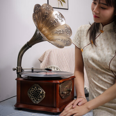 名伶留声机怎么样(名伶MJ209复古留声机蓝牙金属唱臂黑胶唱片机值得手入吗)