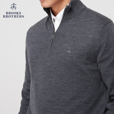 布克兄弟衬衫好吗(布克兄弟绵羊毛拉链领毛衣灰色M男士针织衫体验效果好吗)