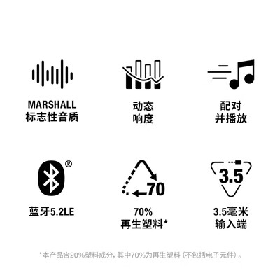 marshall蓝牙音箱型号区别（MARSHALL ACTON III 无线蓝牙音箱奶白色重低音音响质量如何）