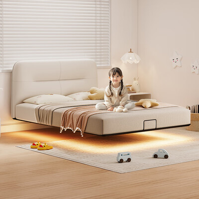 顾家床架好不好(顾家家居真皮悬浮床1.35M+床垫儿童床怎么样)-图片1