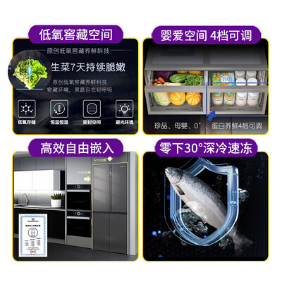 卡萨帝控氧保鲜和低氧窖藏(卡萨帝低氧窖藏养鲜+婴爱空间+全空间六重杀菌四门冰箱怎么样)