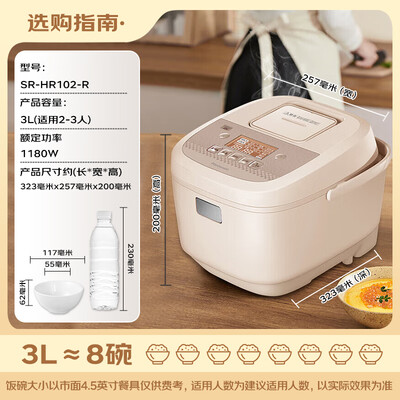 松下SR-HR102-R电饭煲3升智能预约值得手入吗(松下电饭煲时间怎么调)-图片1