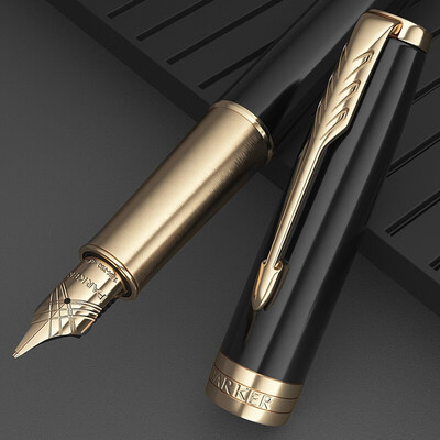 派克（PARKER）2015卓尔纯黑丽雅金夹墨水笔