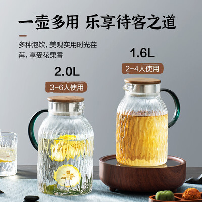 苏泊尔（SUPOR）鼓形耐热玻璃壶 KC20KA10 2L