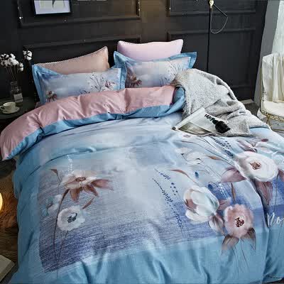 恒源祥 那年花开生态磨毛四件套 TBK2025  被套200*230cm