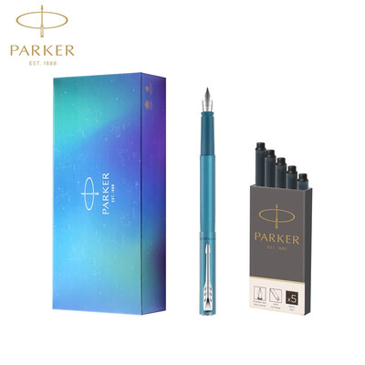 派克 （PARKER）威雅XL欧若拉极光紫/冰川蓝/陨石灰/苍空青墨水笔礼盒