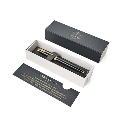 派克（PARKER）2015IM纯黑丽雅金夹墨水笔
