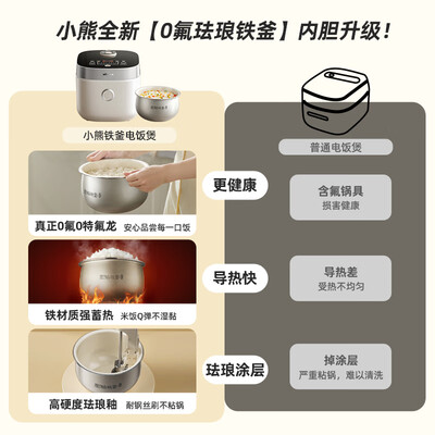 小熊 DFB-D30T1 3L 电饭煲 铁胆 预约体验效果好吗（小熊电饭煲盖子怎么拆洗）-图片2