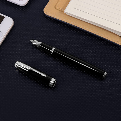 派克（PARKER）2015IM纯黑丽雅白夹墨水笔