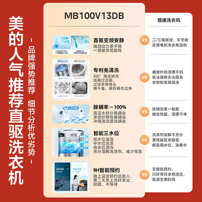 美的 MB100V13DB 10公斤波轮洗衣机值得手入吗（美的洗衣机怎么样）-图片4