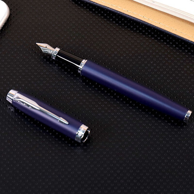 派克（PARKER）2015IM蓝色白夹墨水笔