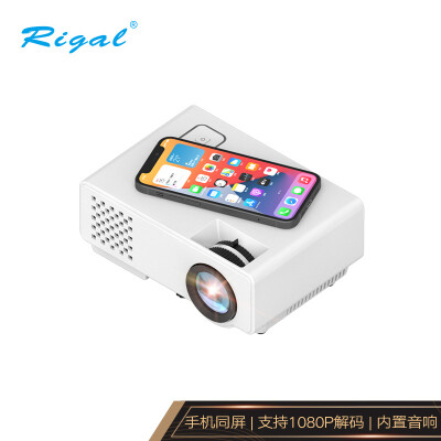瑞格尔（Rigal）RD-815 手机投影仪家用 微型投影机（支持1080P播放 手机无线同屏/投屏 内置音响）