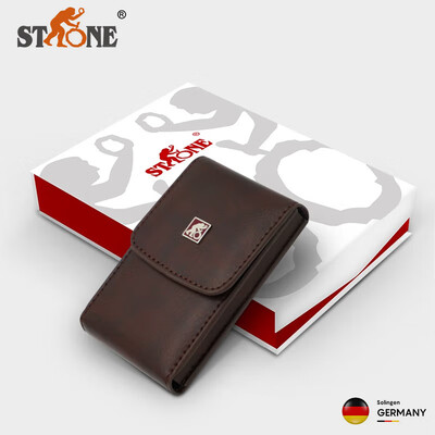 司顿STONE 修容修甲6件皮包套装 （配尖头眉剪）STC010A