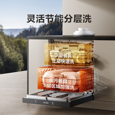 美的 GX1000Max 嵌入式洗碗机 17套变频五臂洗是否值得入手（美的嵌入式洗碗机哪个型号好）-图片5