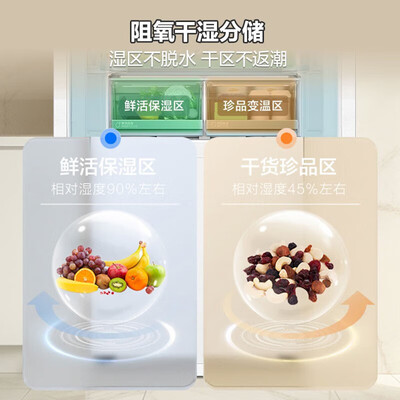 海尔475升冰箱BCD-475WGHTD1BGZU1四门风冷怎么样(海尔冰箱怎么调温度)-图片1