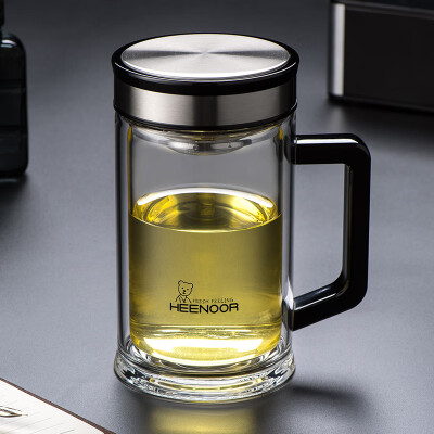 希诺 双层玻璃杯办公杯 420ML    XN-9005