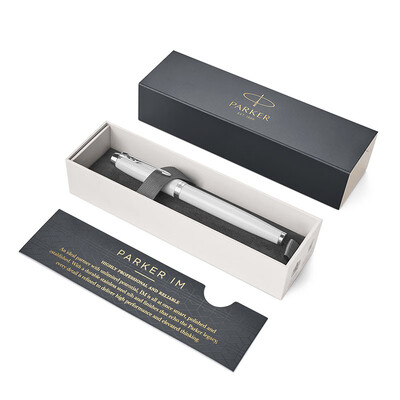 派克（PARKER）2015IM纯白白夹宝珠笔