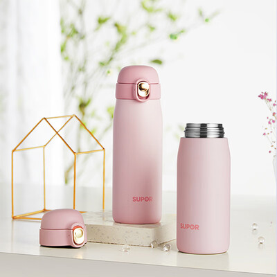 苏泊尔（SUPOR）云朵轻量保温杯 一键开合380ML KC38FR20 