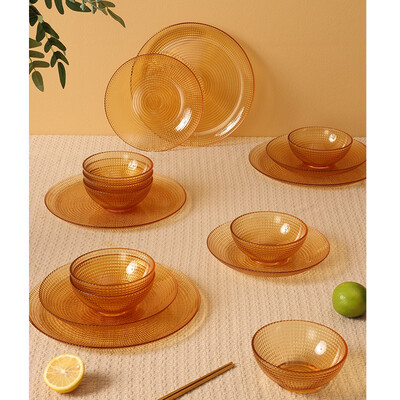 康宁 餐具琥珀色餐具2件组（2个小碗）VS-AMR2A/KZYL（黄盒） 