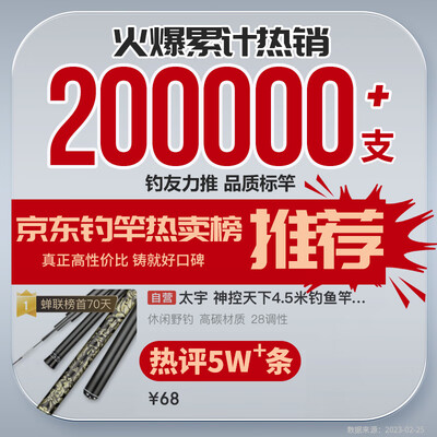 总有人问:太宇神控天下4.5米套装鱼竿怎么样?快来听听内行人解读!