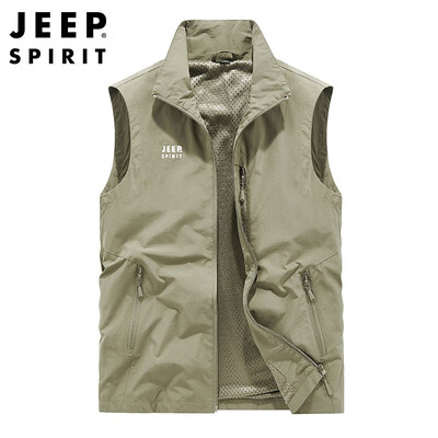 男士马甲哪个牌子好(JEEP SPIRIT男士运动马甲卡其2XL休闲户外男士马甲测评看真相)-图片3