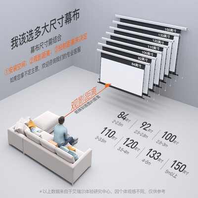 投影幕布好还是激光电视好（艾瑞尔 120英寸电动遥控投影幕布激光电视评测说真相）