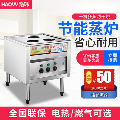 浩玮 电热蒸包炉 三孔设计 节能商用型电蒸炉评测说真相(电蒸炉哪个牌子最好)