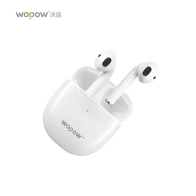 沃品（WOPOW） 真无线蓝牙耳机半入耳式游戏运动 白色 TWS07