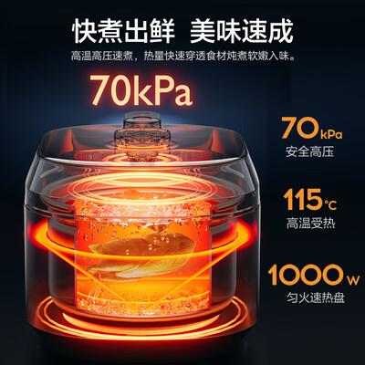 美的电压力锅和美的电饭煲哪个好用(美的6L电压力锅智能高压锅MY-60E3电饭煲怎么样)-图片1