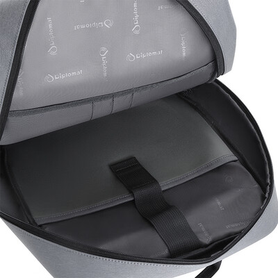 Diplomat 外交官 商务休闲双肩背包 HM-796L 浅灰色（定制款）