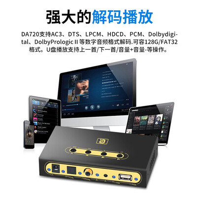阿音 DA720 5.1声道音频解码器质量烂不烂（阿音音频解码器怎么样）