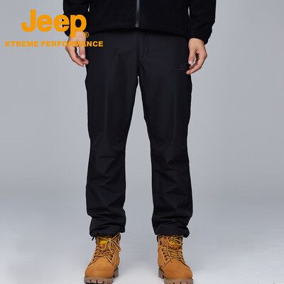 Jeep 3071男士冲锋裤 防风加绒 品牌黑 4XL怎么样(jeep冲锋衣质量怎么样)