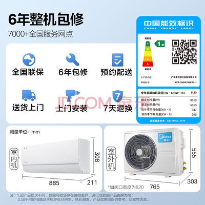 美的1.5匹一级能效变频空调挂机怎么样（美的空调质量怎么样,排名如何）-图片1