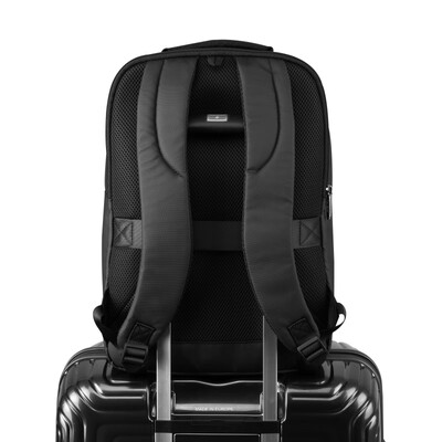 新秀丽Samsonite 双肩包电脑包男士休闲双肩背包抗菌收纳袋背包 TR1*08106 深灰色