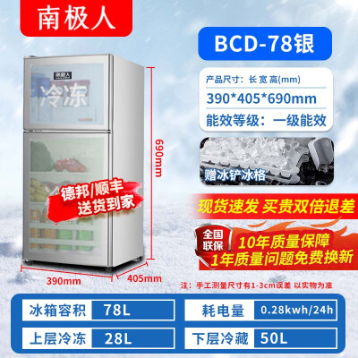 南极人78L双门冰箱Nanjiren银色是否值得入手（南极人冰箱怎么样好不好）-图片3